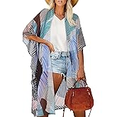 Women's Kimono Beach Cover up for Summer Bathing Suits Cardigans Casual Loose Swimwear