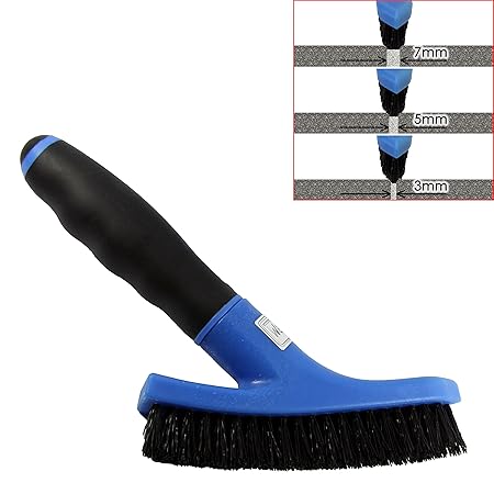 WeLiQu Premium Fugenbürste - Für Bad, WC, Küche, Haushalt und Gewerbe - Sehr angenehmer, rutschfester soft-touch Griff - Entf