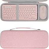 GEEKRIA Hard Shell Travel Carrying Case, Compatible with Logitech K380/k380s Keyboard +M350/M350s Mouse, Pebble 2 Combo, Protective Travel Bag (Pink)