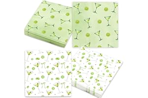 LaVenty 40 PCS Margarita Napkins Mexican Bachelorette Fiesta Decorations Margarita Napkins Tini Bit Older Birthday Party Tabl