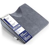 Wedge Car Height Booster Seat Cushion - Office Chair Cushion - Memory Foam Tailbone Pain Relief Cushion for Driving, Office, Gaming Chair - Orthopedic Lower Back, Tailbone, Coccyx, HIPS Support