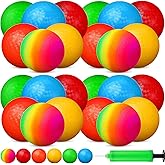 Vinsot 12 Pack 8.5 Inch Playground Balls Kickball Bulk, Bouncy Balls for Kids Inflatable Bouncing Handball with Hand Pump for Indoor Outdoor Games