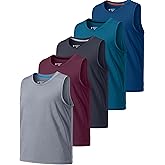 5 Pack Boys Dry-Fit Active Tank Tops Moisture-Wicking Athletic Sleeveless Shirts for Sports and Everyday Wear