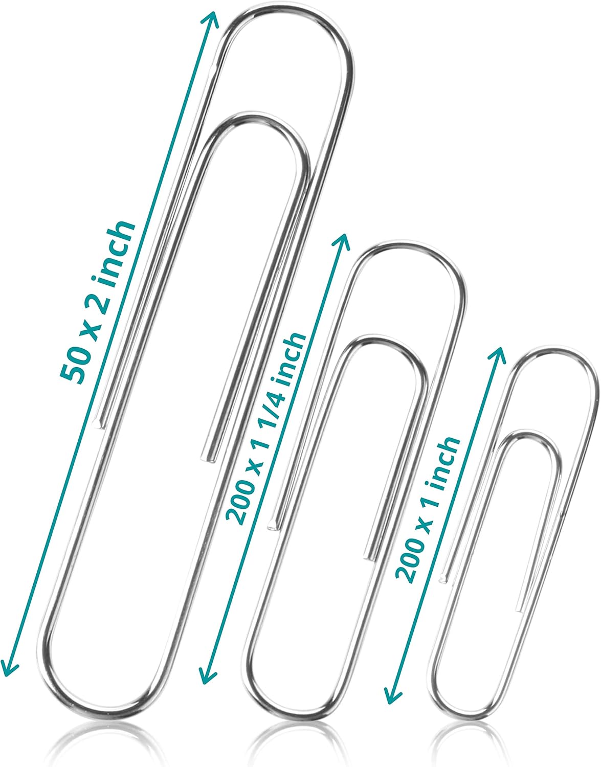 Mr. Pen- Paper Clips, 450 Pack, Silver, Paper Clips Assorted Sizes, Paperclips, Paper Clip, Large Paper Clips, Clips for Paperwork, Small Paper Clips, Big Paper Clips, Paper Clip Assortment, Clip : Office Products