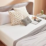 Bedsure Super King Fitted Sheet Deep Pocket 16 Inches 180x200 White view 8