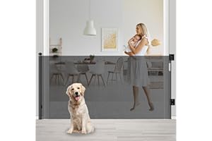 Fairy Baby 41" Tall 118" Extra Wide Retractable Dog Gate Indoor, Large Retractable Baby Gate Pet Gate for The House, Extra Ta