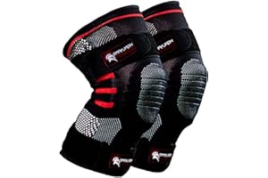 Dark Iron Fitness Knee Brace for Weightlifting – Extra Large, Padded, Stabilizing Compression Sleeves for Powerlifting and Weight Training – Black