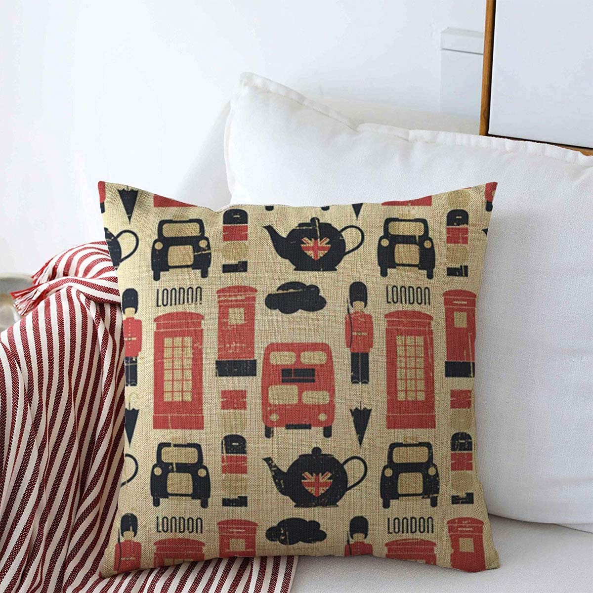 Amazon Com Staropor Throw Pillows Cover 16 X 16 Inches British