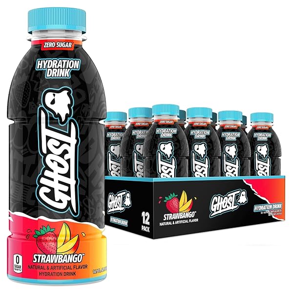 GHOST HYDRATION DRINK, STRAWBANGO – RTD SPORTS DRINK...