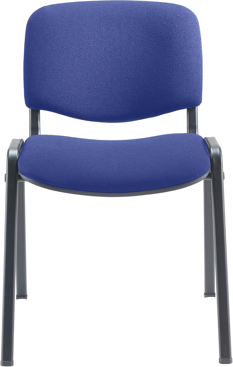 Office Hippo Heavy Duty Stackable Reception Chair, Black Frame, Fabric, Royal Blue, Pack of 4 - Image 5
