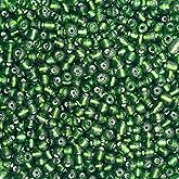 3mm Craft Glass Seed Beads Bulk, 4000 Pcs Jewelry Making Pony Beads for Bracelet, Waist, Neckalce Waist Earring DIY Craft (Olive Green)