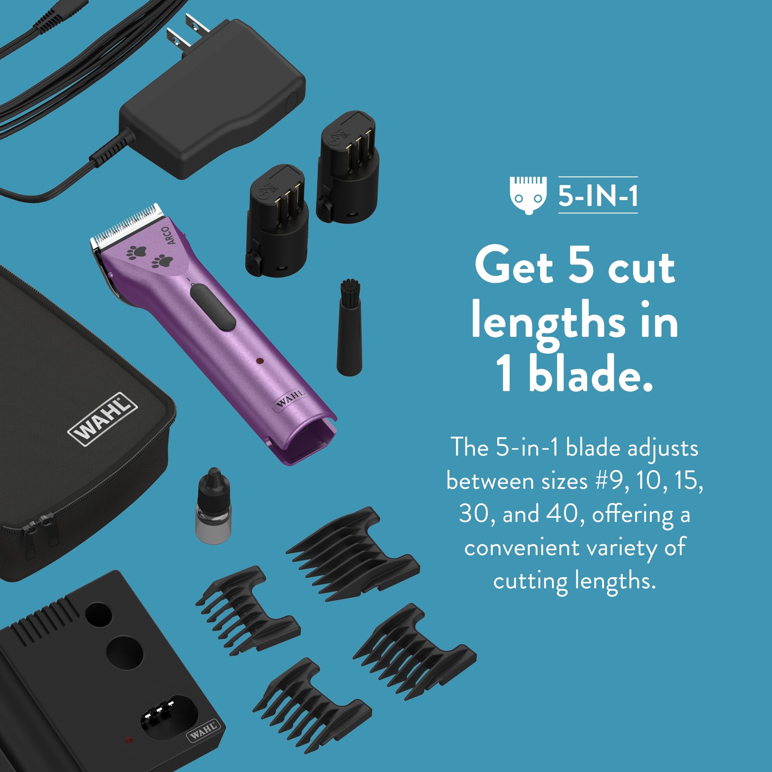 WAHL Professional Animal Arco Pet, Dog, Cat, And Horse Cordless Clipper