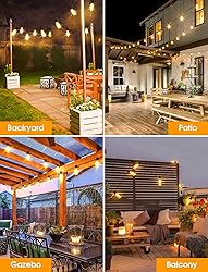 Larkvue 25FT Outdoor String Lights, Patio Lights