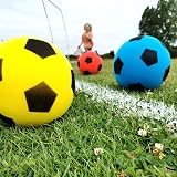 HTI Foam Football Size 5 Blue Red Yellow Durable Play Ball Toy view 2