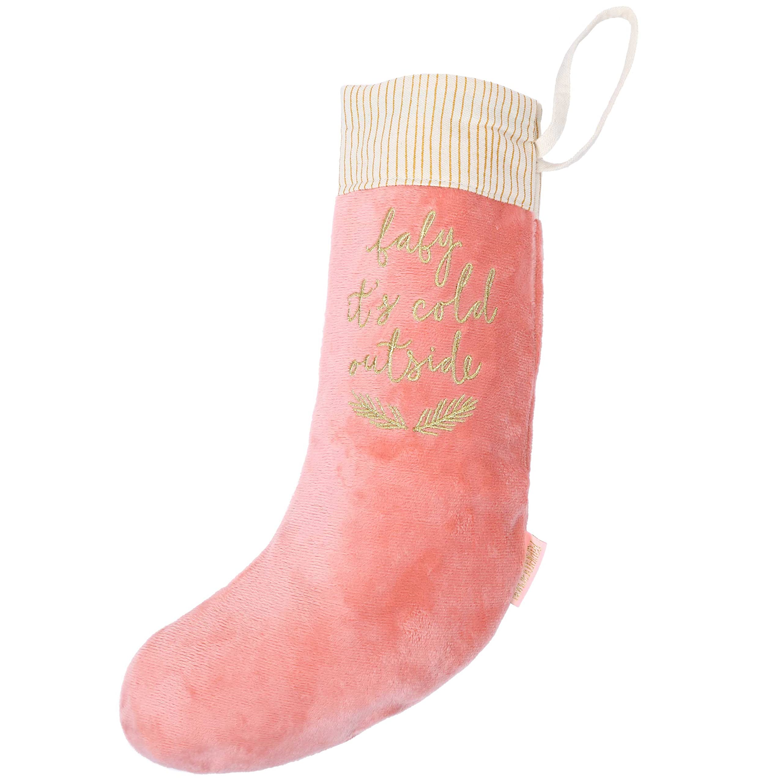 Papierdrachen Christmas Stocking | Christmas Stocking for Filling | Hanging on Fireplace, Stairs | Gift Bag - Gift Packaging - Velvet Pink - Set 6