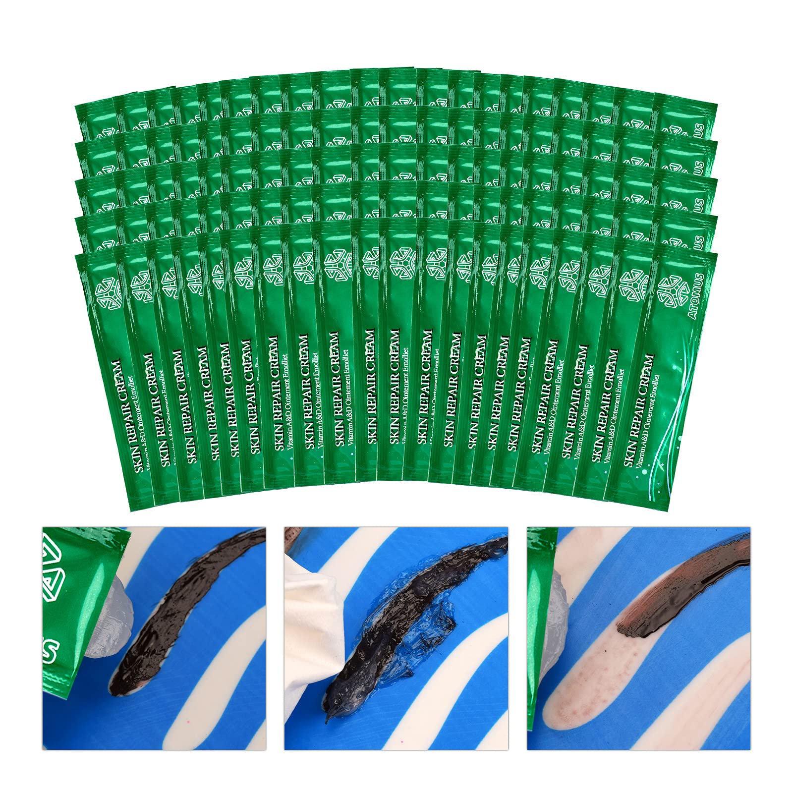 ATOMUS Tattoo Aftercare Cream Vitamin Ointment A&D Anti Scar For Permanent Makeup Tattoo Supplies (100PCS)