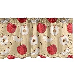 Ambesonne Fruits Window Valance, Fresh Fruit Slices