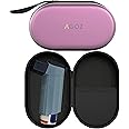 AGOZ Asthma Inhaler Case Zippered Protective Medical Pouch Cover with Wrist Strap (Purple)