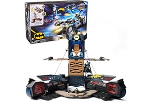 DC Comics Batman, Ultimate Transforming Batmobile Playset, 2-in-1 Playset with Exclusive Figure and Glider, Lights, Sounds, Kids Toys for Boys and Girls 4 and Up