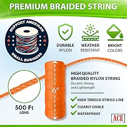 Orange Mason Line - #18 Braided Nylon String - 500
