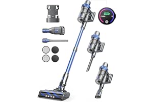 Buture Pro Cordless Vacuum Cleaner, 450W 38KPA Stick Vacuum with Intelligent Auto Mode, Color Touch Display, Up to 55Mins, Rechargeable Cordless Vacuum for Hardwood Floor Carpet Pet Hair