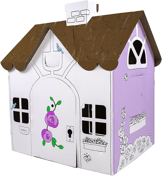 Box Creations Corrugated Play House Markers Included Amazon Ca Toys Games