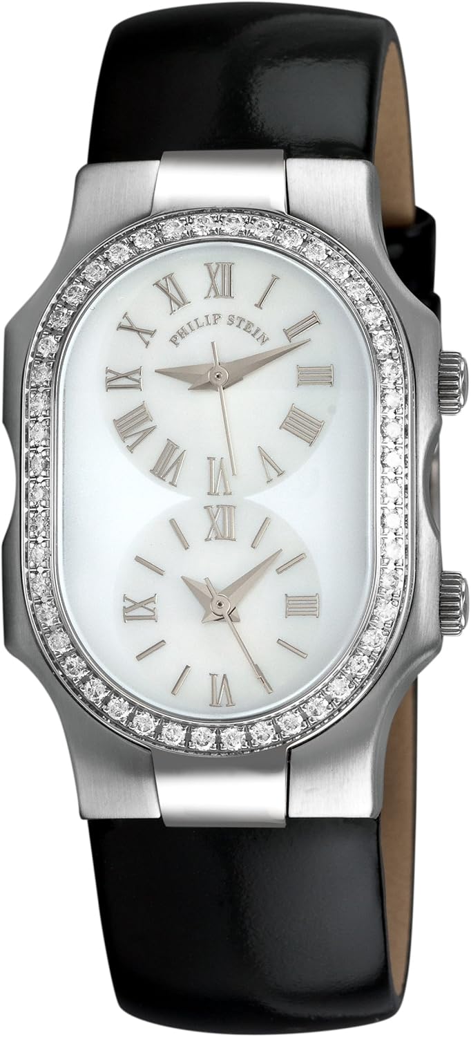 Philip Stein Women's 1DFCMOPLB Diamond Patent Strap Watch