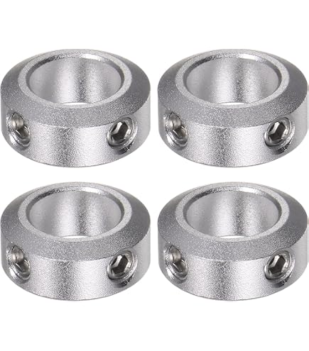Uxcell 8-Pack 3mm Bore Aluminum Set-Screw Collars - 7mm OD, 8mm Width For Shafts & Linear Rods