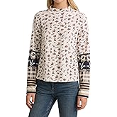 synound Women's Waffle Knit Tops Thumb Hole Floral Cuffs Long Sleeve Shirts Casual Crew Neck Slim Fit Pullover Shirts