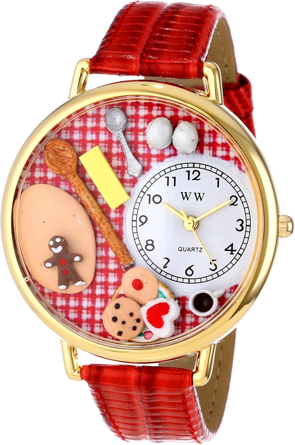 Whimsical Watches Unisex G0310005 Baking Red Leather Watch Watches