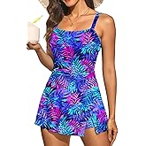 Daci Women's One Piece Swimdress - Tummy Control Swimsuit Full Coverage Modest Skirted Bathing Suit with Pockets 2026