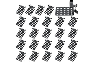 LITGURU 25 Pcs Roof Heat Cable Clips Outdoor Cable Clips De-Icing Cable Roof Clip Quick & Easy Installation Durable Aluminum Ice Dam Prevention Cables for Winter Months (25, black)