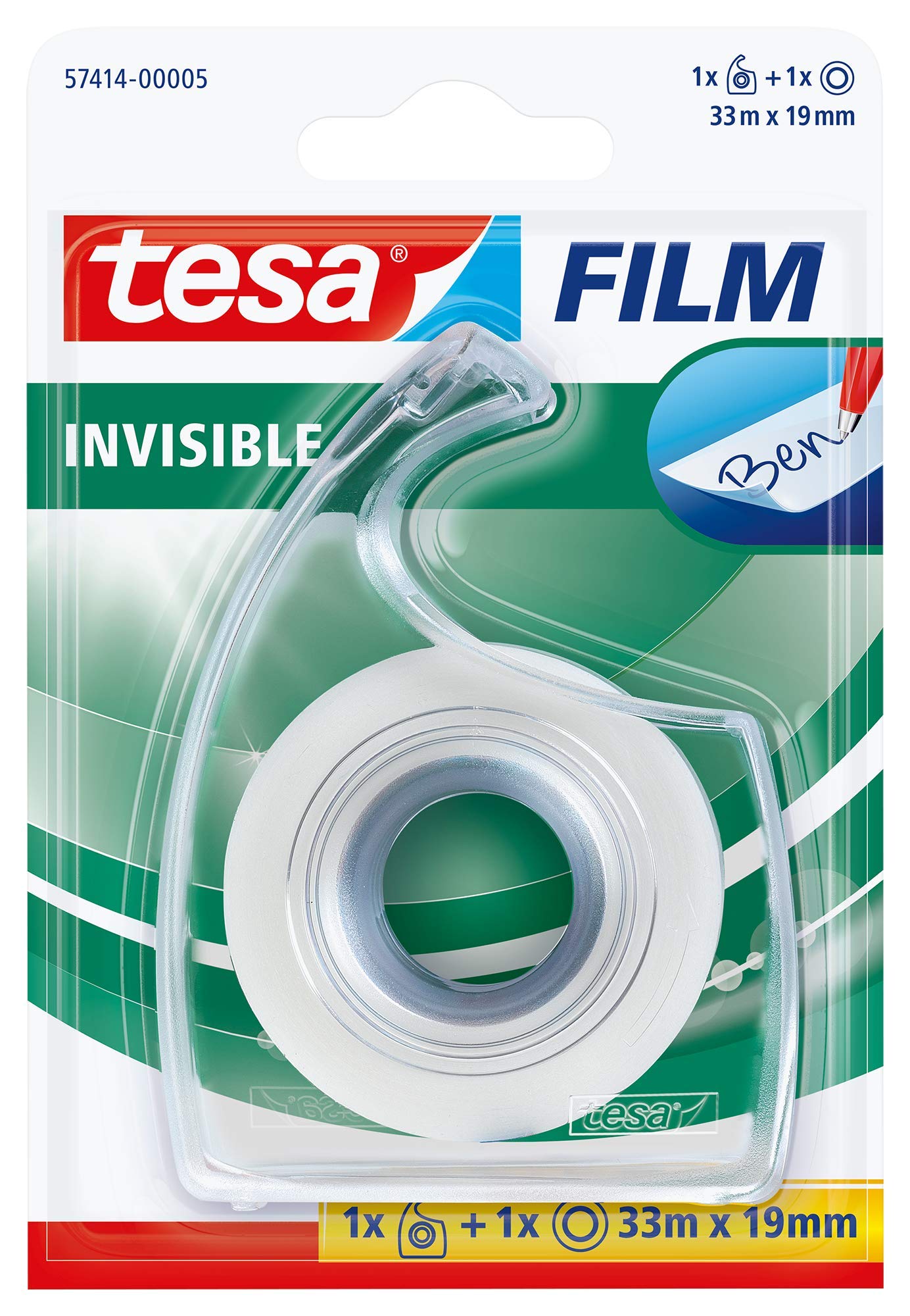 tesa Tesafilm INVISIBLE TAPE 33M x 19 MM + HAND DISPENSER