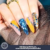 LEOBRO Holographic Ocean Blue Glitter 160G Chunky Resin Nail Cosmetic view 6