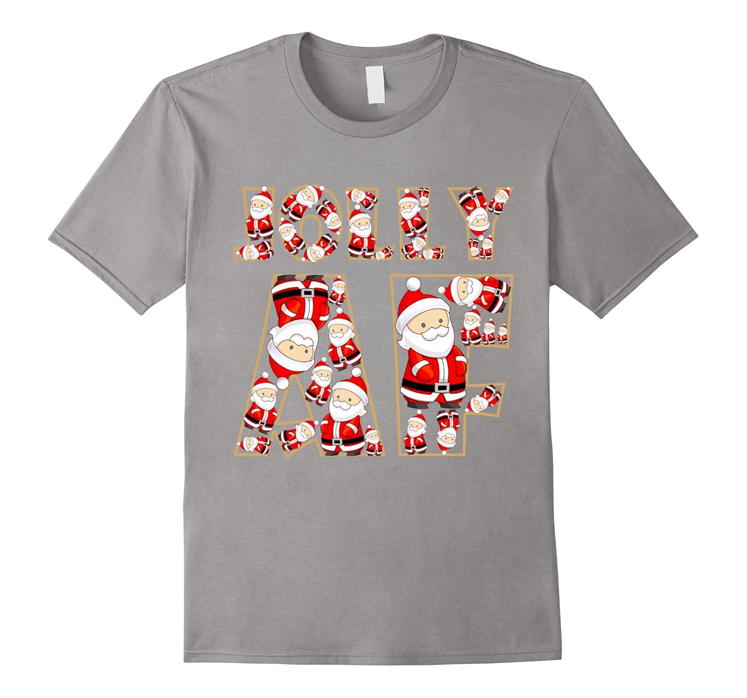 Cute Jolly AF Santa Christmas T-Shirt-ANZ