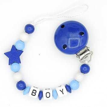 Schnullerkette Mundspiel Mit Namen Junge Dunkelblau Geschenk Zur Geburt Oder Taufe Boy Amazon De Baby