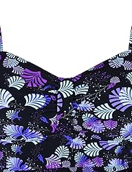 Hilor Women's Plus Size Tankini Top Slimming Ruched