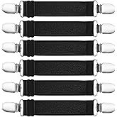 6 PCS Waist Cincher Clip, Adjustable Elastic Dress Clips Back Cinch Clothes Clips to Tighten, Waist Tightener Clip for Men and Women Pants Shirt Dress