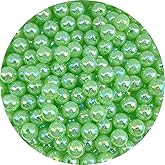 Jmassyang 1000 Pieces 6mm Glossy Pearl Beads AB Color Round Plastic Acrylic Spacer Crafts Bead for DIY Necklaces Bracelets Earrings Jewelry Making Bead Curtains Home Decoration(Light Green AB)