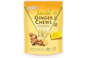Prince Of Peace Ginger Chews With Lemon, 4 oz. – Candied Ginger – Lemon Candy – Lemon Ginger Chews – Natural Candy – Ginger Candy for Nausea