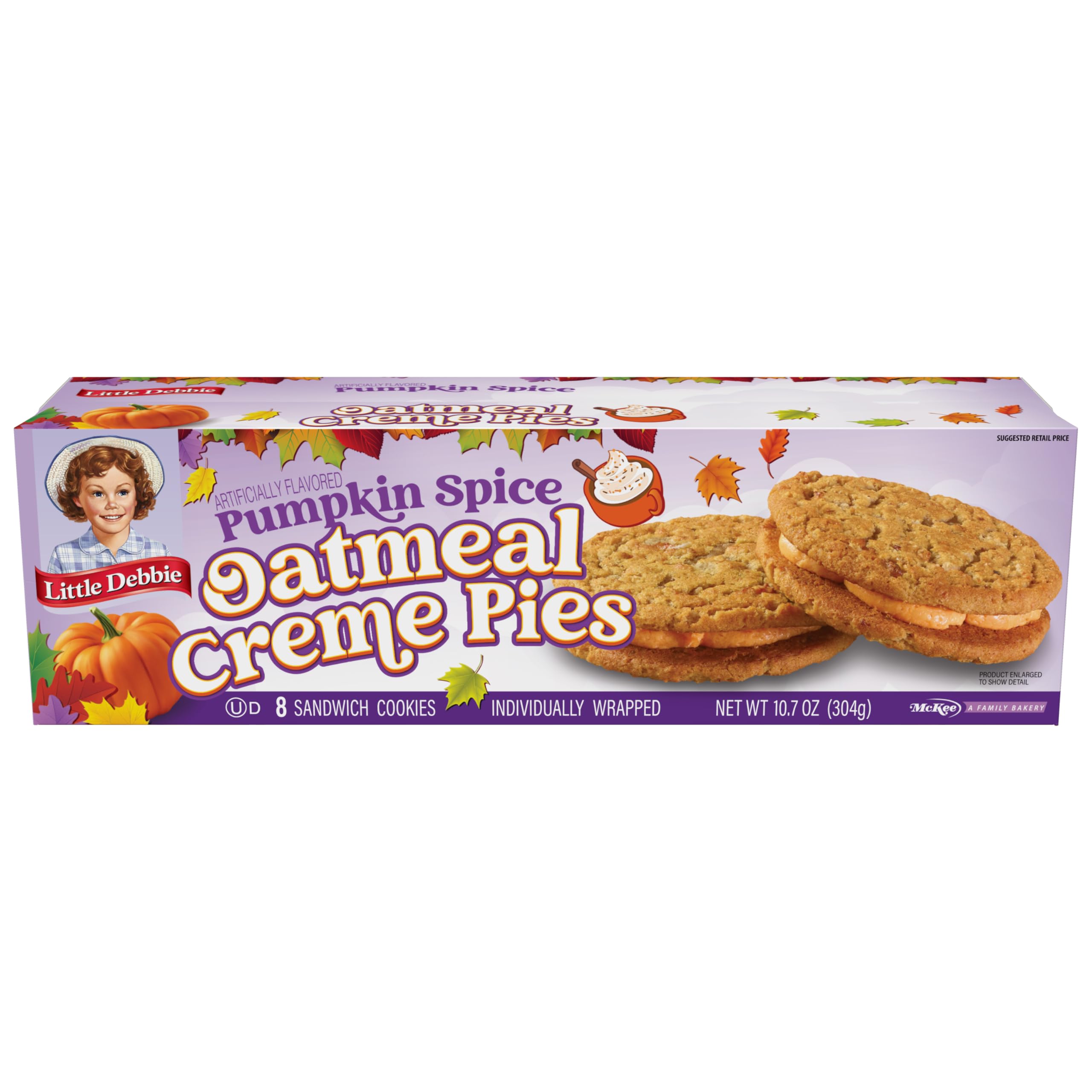 Photo 1 of ***EXPIRATION:11/25***Little Debbie Pumpkin Spice Oatmeal Crème Pies 2PACK