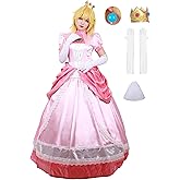 miccostumes Women's Costume Princess Cosplay Dress Deluxe Full Set with Crown Petticoat Earrings and Gloves
