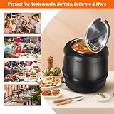 HAKKA 10L Commercial Soup Warmer Electric Kettle Stainless Steel Food view 2