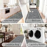 Homcomodar Runner Rug 65x240cm Grey Non Slip Washable Hallway Rug view 6