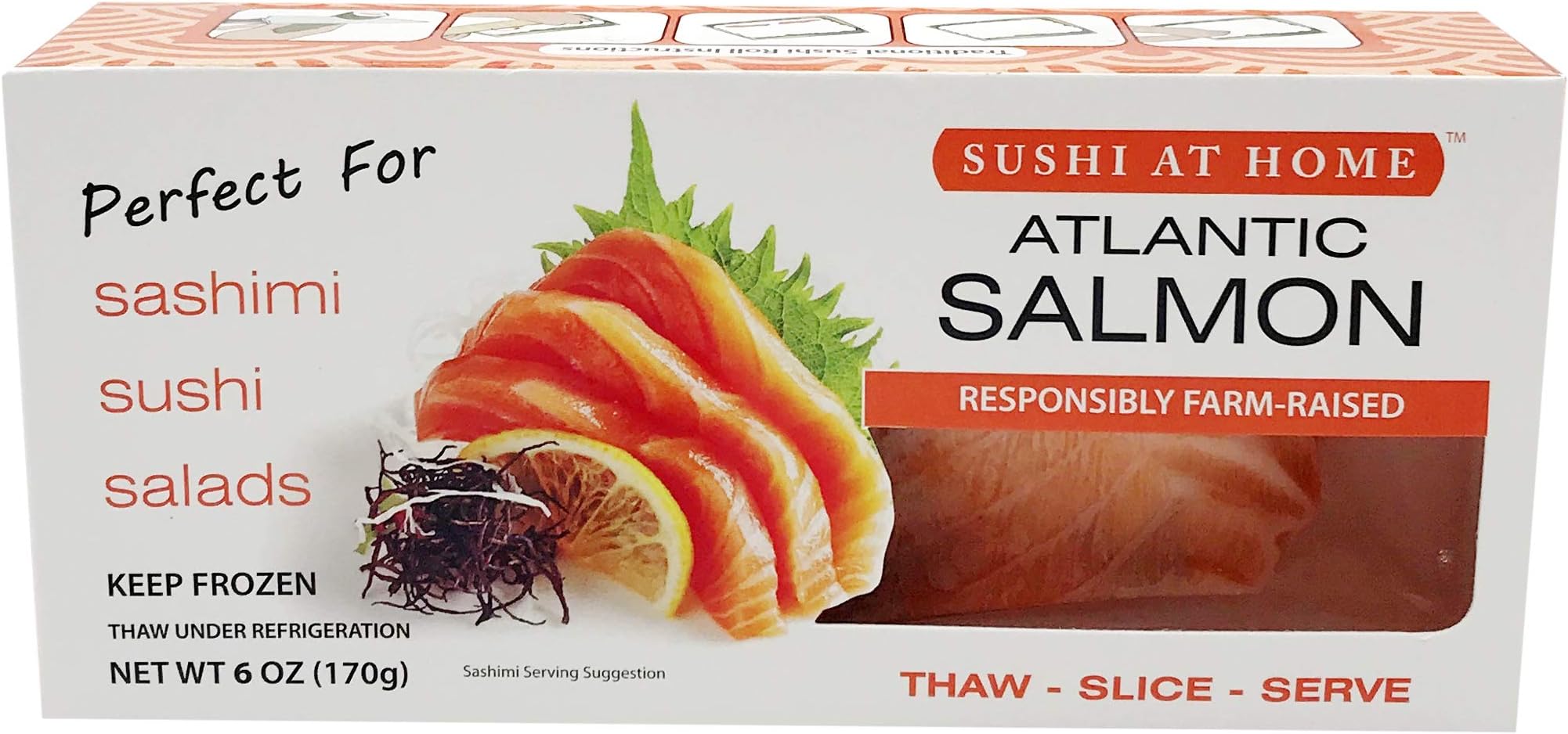 Sushi at Home, Atlantic Salmon, 6 oz (Frozen)