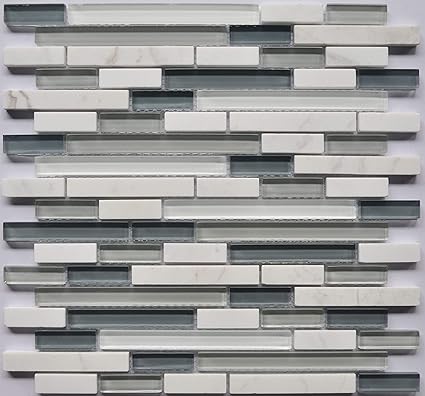 Glass Mosaic Wall Tile Hand Painted Polished Wall Tiles For The