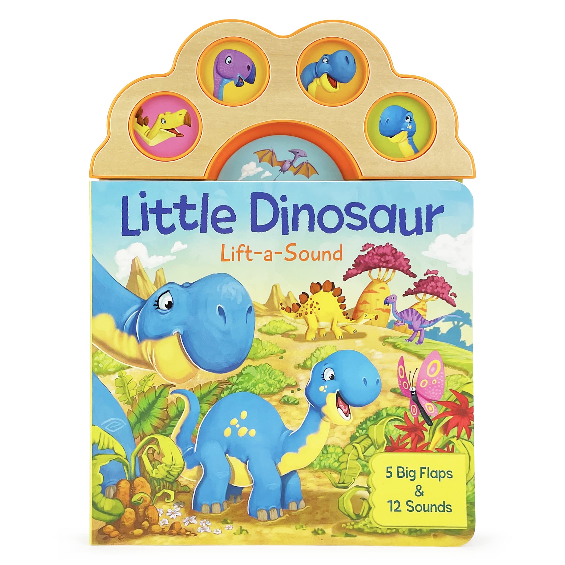 Little Dinosaur Lift-a-Sound Children's Lift-a-Flap Board Book for Babies and Toddlers, Ages 1-5