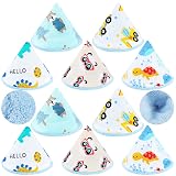 Timgle 10 Pcs Coral Velvet Pee Covers Baby Boy, Strong Water Absorption Pee Shield for Baby Boy, Reusable Diaper Changing Accessory for Boys Newborn Gift(Dinosaur)