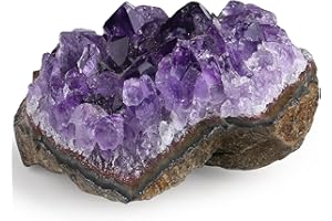 YATOJUZI Amethyst Crystal Cluster 1.5”-2“ Natural Healing Crystals and Mineral Geode Amethyst Raw Rocks Stones Energy Balancing Gemstones Gifts for Women Men 1PCS