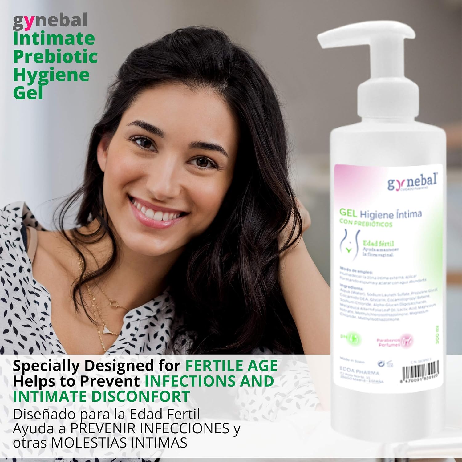GYNEBAL Intimate Wash Women Gel for Ladies in Fertile Age, Purifying, Moisturising, Prevent Feminine Dryness - Image 3